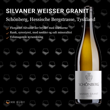 2020 Silvaner Weisser Granit, Schloss Schönberg, Hessische Bergstrasse, Tyskland